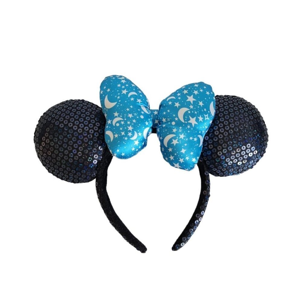Disney Parks Walt Disney World Minnie Mouse Sorceror Moon Star Sequin Bow Ears